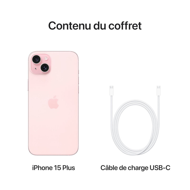 Apple iPhone 15 Plus - Rose, 256 Go | Guadeloupe